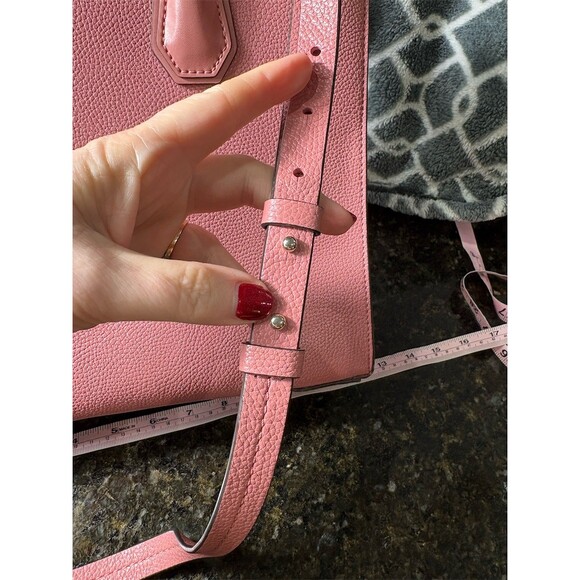 Michael Kors Mercer Large Satchel Tote Womens Pink Gold Hardware Zip Top - Picture 5 of 8